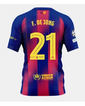 Barcelona Frenkie de Jong #21 Maglia Gara Casa Repliche 2025-26 Maniche Corte Barcelona Frenkie de Jong #21 Maglia Gara Casa Repliche 2025-26 Maniche Corte
